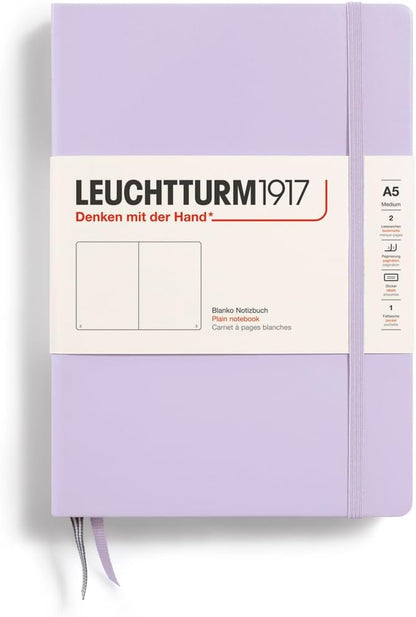 LEUCHTTURM1917 - Notebook Hardcover Medium A5-251 Numbered Pages for Writing and Journaling (Navy, Ruled)