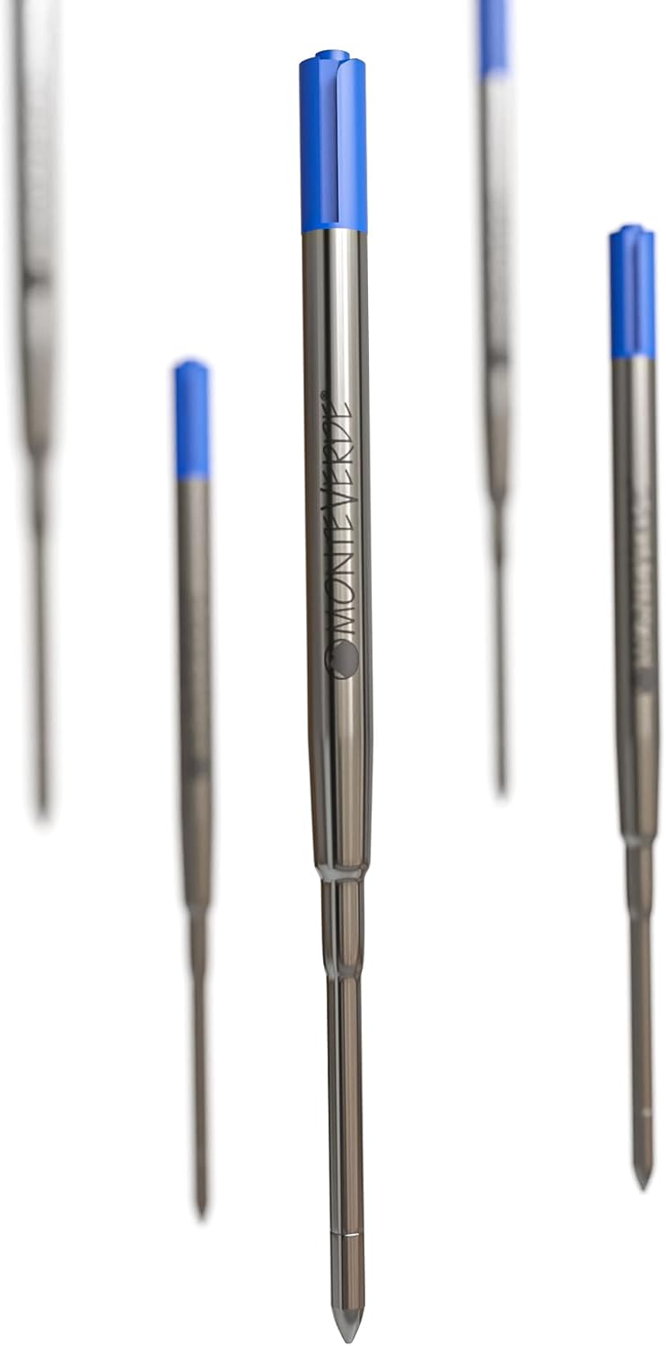 Monteverde Soft Roll Ballpoint Pen Refills to Fit Parker-Style Pens, Medium Point, Brown, 2-Pack, Smooth Writing Technology for Parker, Conklin, Schmidt, and More