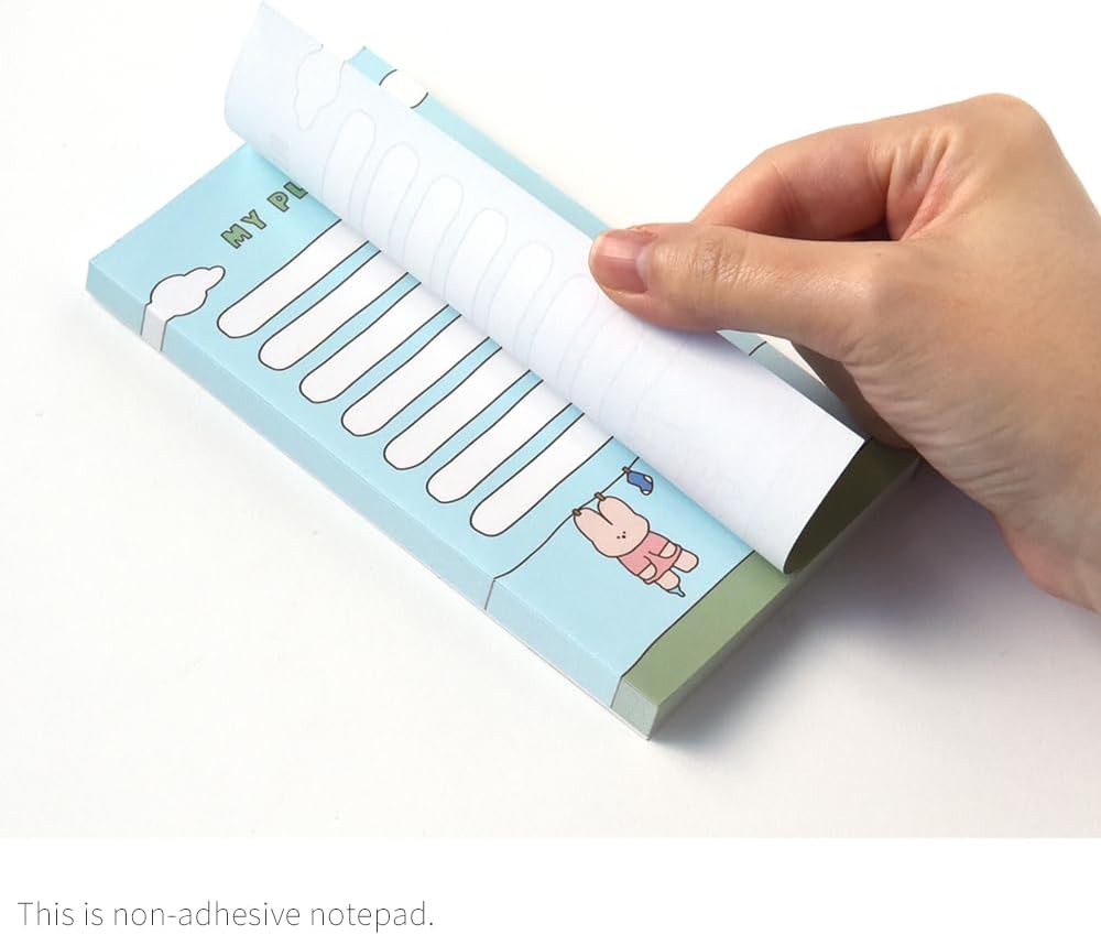 Monolike Memopad Memories design B SET - 4 Packs, 4 Different Designs, 100 Sheets Per Pad, Total 400 Sheets, Note pads, Writing pads, 3.15 x 4.17 Inches