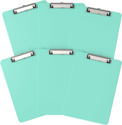 Plastic Clipboards 2 Pack, A4 Black Clip Board 8.5x11 for Classroom, Students, Kid, Woman, Size 9" x 12.5" with Low Profile Clip, Office & School Supply