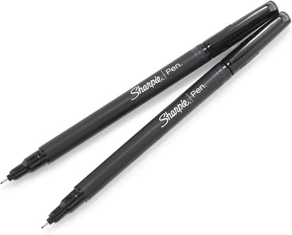 Sharpie Plastic Point Pen, 12-Count (Fine Point, Black)