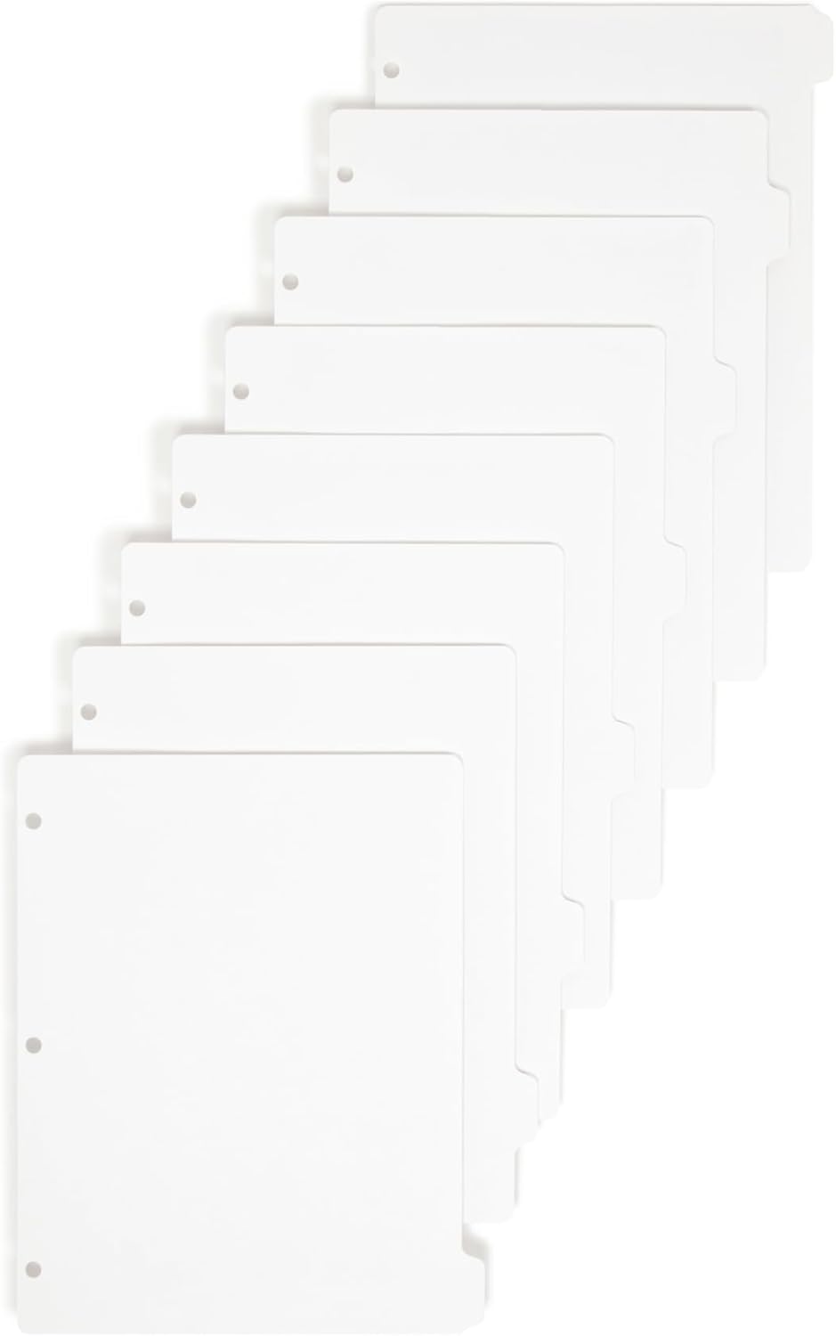 Smead Binder Dividers, Pack of 96, Includes 12 Sets of 1/8-Cut Letter Size Index Dividers, Pre-Punched 3-Hole, Plain Paper Tabs for Easy Labeling, Ideal for School, Office or Home Organization (89418)