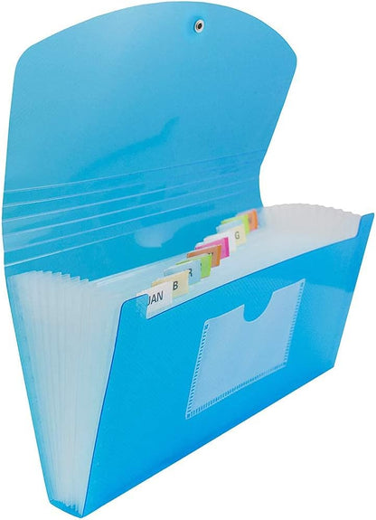 JAM Paper Accordion Folders - 13 Pocket Plastic Expanding File - Legal Size - 10 x 15 - Red - Sold Individually