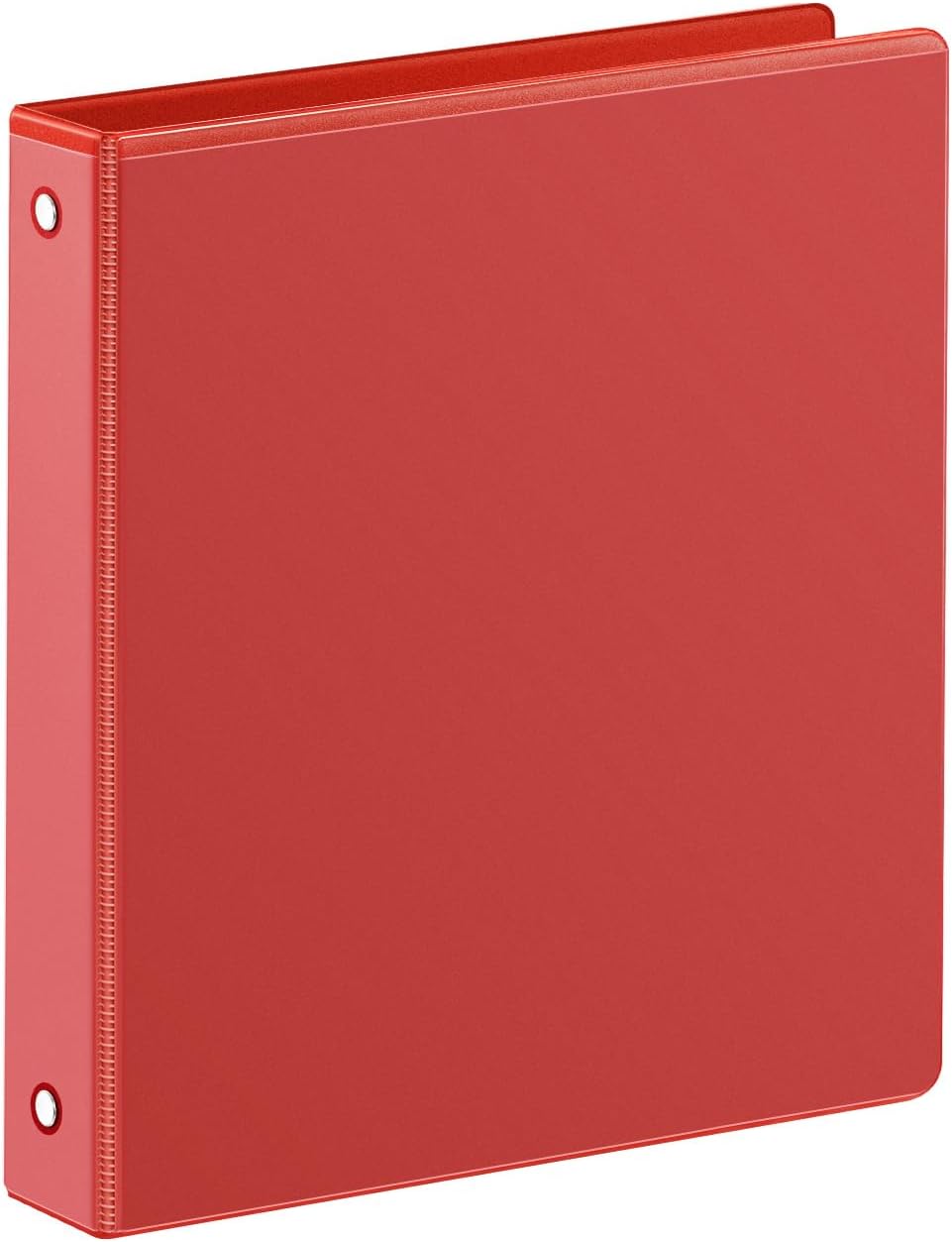 SUIN 1 Inch 3 Ring Binder, Clear 1'' View Presentation Binders with 2 Pockets, Fits 8.5 x 11 Letter Size, Durable Polypropylene, Non-Stick & PVC-Free for School, Office & Home (Orange)