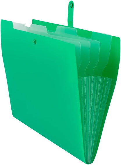 JAM Paper Accordion Folders - 13 Pocket Plastic Expanding File - Legal Size - 10 x 15 - Red - Sold Individually