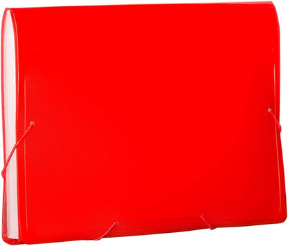 JAM Paper Accordion Folders - 13 Pocket Plastic Expanding File - Legal Size - 10 x 15 - Red - Sold Individually