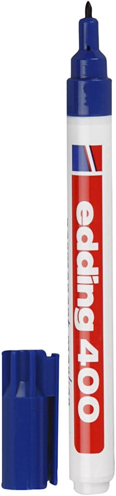edding 400 Permanent Marker - Violet - 1 Pen - fine Round tip 1 mm - Waterproof, Quick-Drying, Smear-Proof pens - for Cardboard, Plastic, Wood, Metal, Glass and Fabric