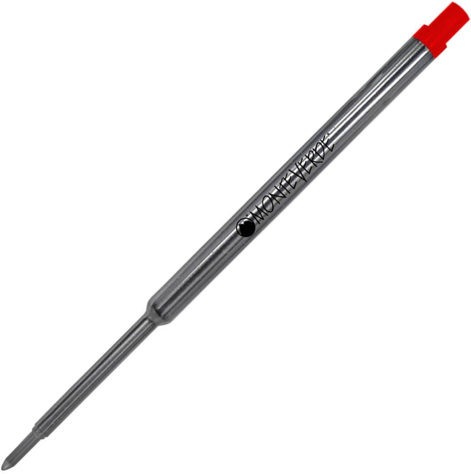 Monteverde USA Soft Ballpoint Refills to Fit Waterman Ballpoint Pens, Medium Point, Blue, 2-Pack, Smooth Writing for Creative and Professional Use