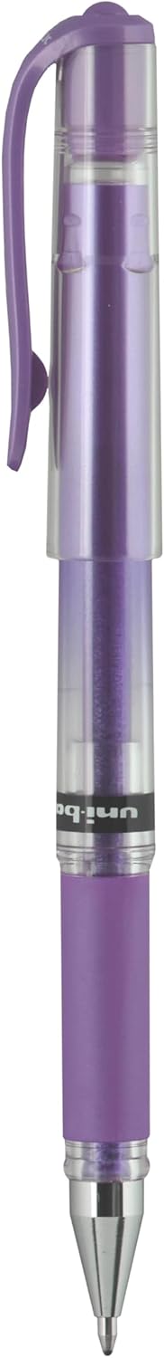 uniball Signo Gel Impact Pens, Bold Point (1.0mm), Metallic Pink Ink, 6 Pens