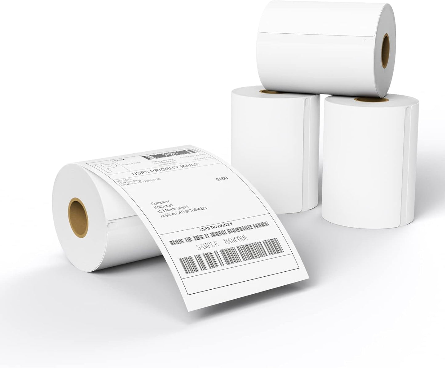 MFLABEL 4x6 Thermal Shipping Labels - 2 Rolls of 250, Perforated & Smudge-Proof Direct Thermal Labels Compatible with Rollo, Zebra, for Amazon UPS FedEx Shopify