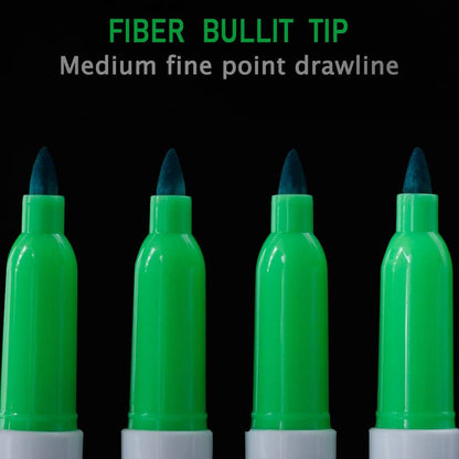 Volcanics Black Dry Erase Markers Low Odor Fine Whiteboard Markers Thin Box of 12