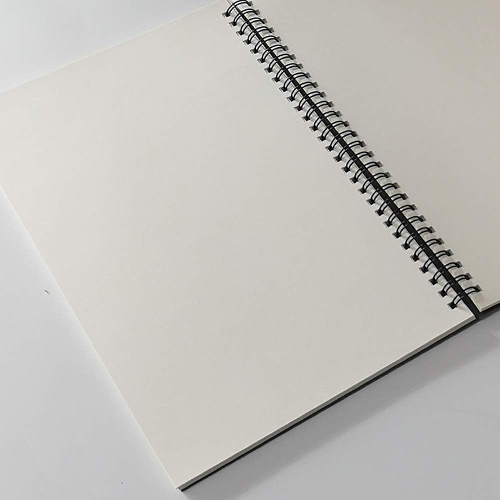 YUREE B5 Spiral Notebook/Spiral Journal Unruled, 100gsm Thick Blank Paper & Hard Kraft Cover, 65 Sheets (130 Pages), 3-Pack, 10.5" x 7.2", Blue