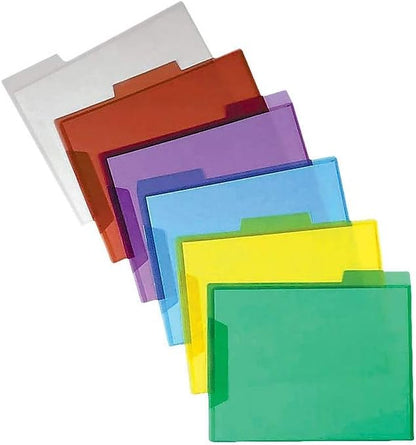 Staples Translucent Poly File Folders, Letter Size, Clear Durable Plastic, 6/Pack