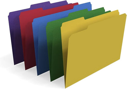 Staples Recycled File Folders, Legal Size, 1/3‑Cut Tabs, Manila, 30% Recycled Paper Stock, 100/Box