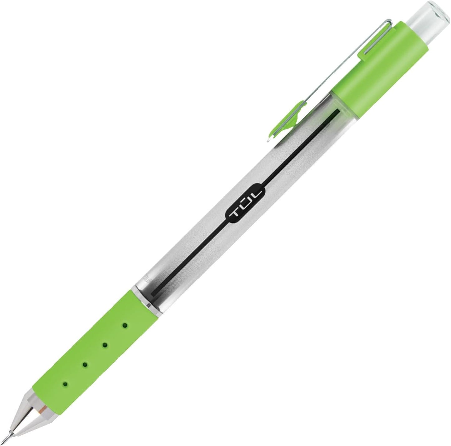 TUL Retractable Gel Pens, Bullet Point, 0.5 mm, Gray Barrel, Assorted Bright Ink Colors, Pack Of 8
