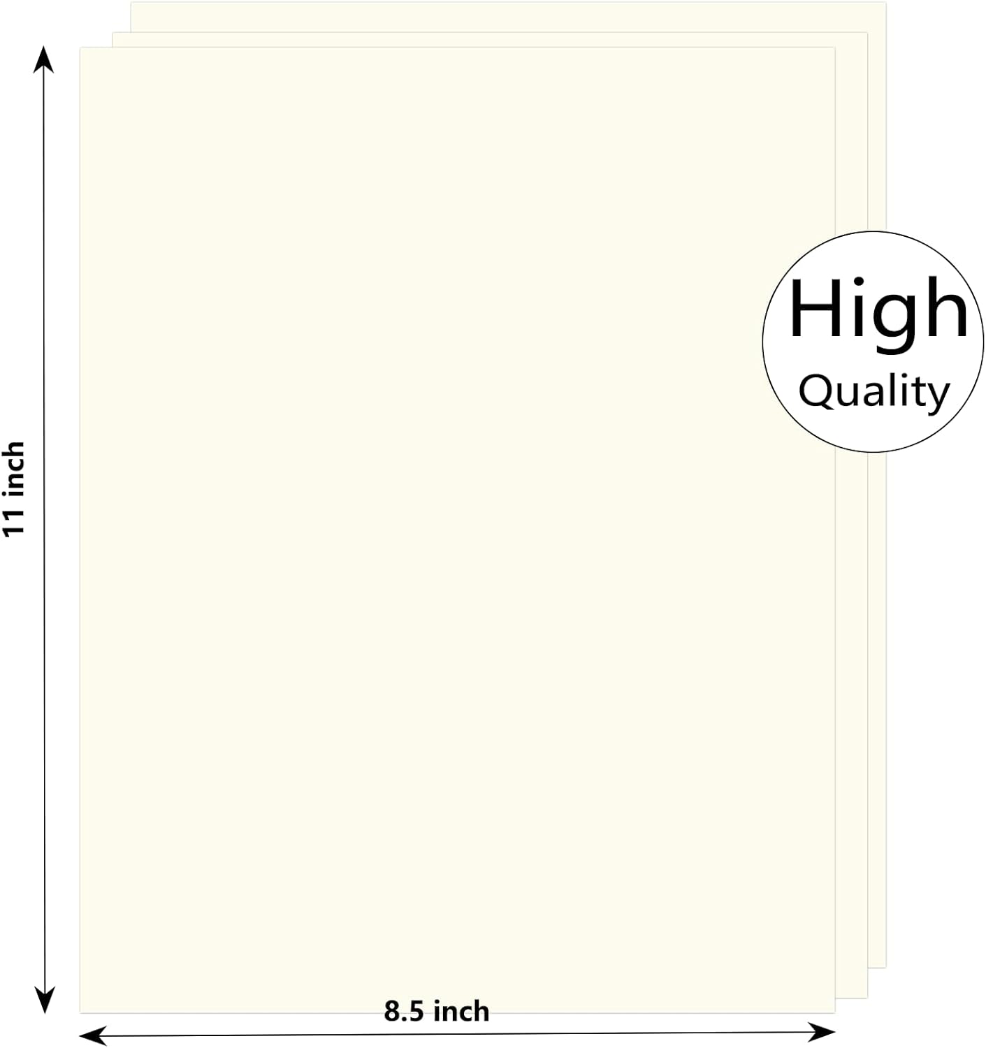 Cimlaga 100 Sheets Cream Cardstock 8.5 x 11 Certificate Paper, 250GSM/92LB Ivory Card Stock Printer Paper for Invitation, Card Making, Crafts