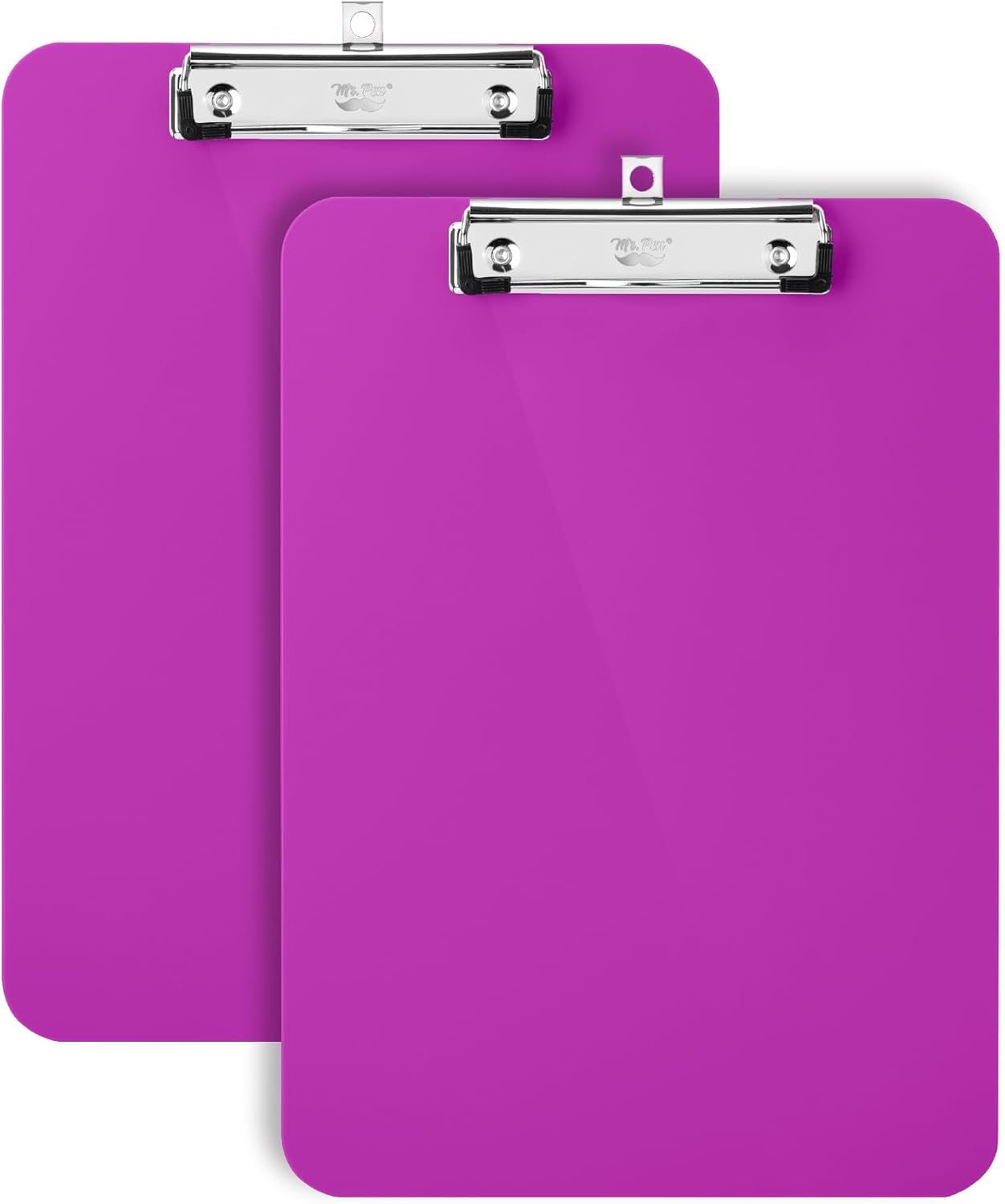 Mr. Pen- Plastic Clipboard, 12.5" x 9", 2 Pack, Clipboard Plastic, Low-Profile Metal Clip with Retractable Hanging Hole