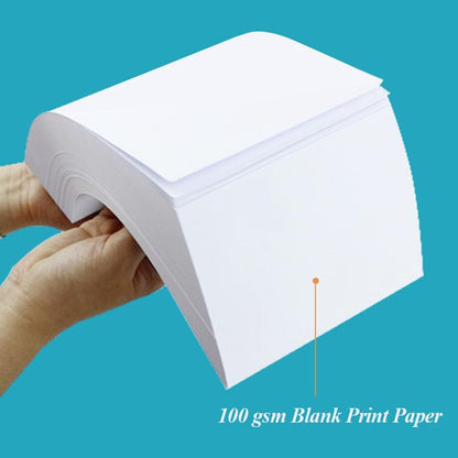 8.5" x 11" Printer Paper - 100 Sheets/200 Pages White Copy Paper, 20 lb Letter Size Papers Printing in Office/School/Home