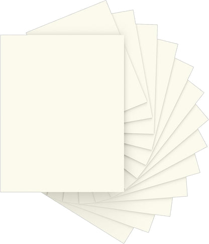 40 Sheets Cream Cardstock Paper 8.5 x 11, Ivory Cardstock Printer Paper 8.5x11, Off White Card Stock Paper 8.5 x 11, 200 GSM Construction Paper for DIY Cards, Greeting Cards, Wedding Invitations