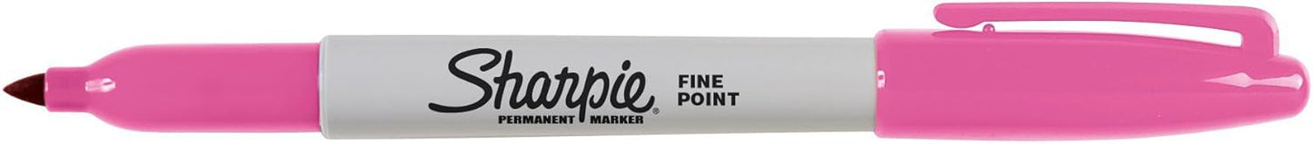 Sharpie Permanent Markers | Fine Point for Bold Details | BlackBlueRed and Green Ink Colours | 4 Marker Pens