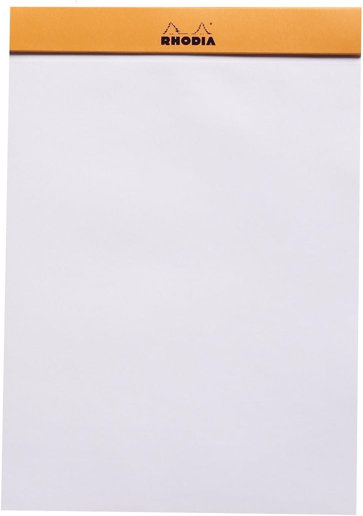 Rhodia Head Stapled Pad, No16 A5, Dot - Black