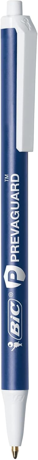 BIC PrevaGuard Clic Stic Ballpoint Pen, Black, 60-Count