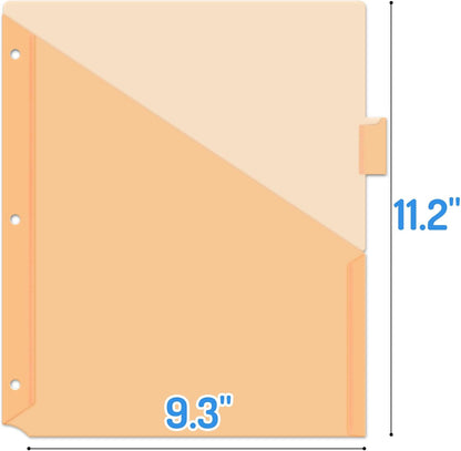 Forvencer 8 Count Dividers with Two Pockets, 8 tabs Binder Dividers for 3 Ring Binder Organizer, Multicolor, 1 Set