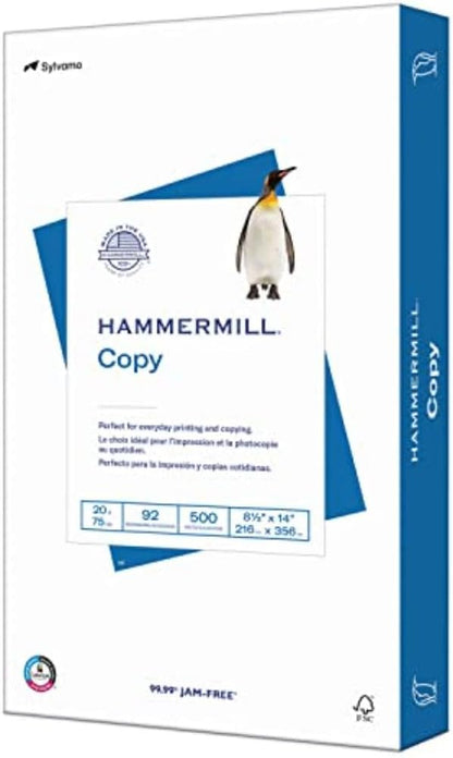 Hammermill Printer Paper, 20 lb Copy Paper, 8.5 x 11-3 Ream (1,500 Sheets) - 92 Bright, Made in the USA