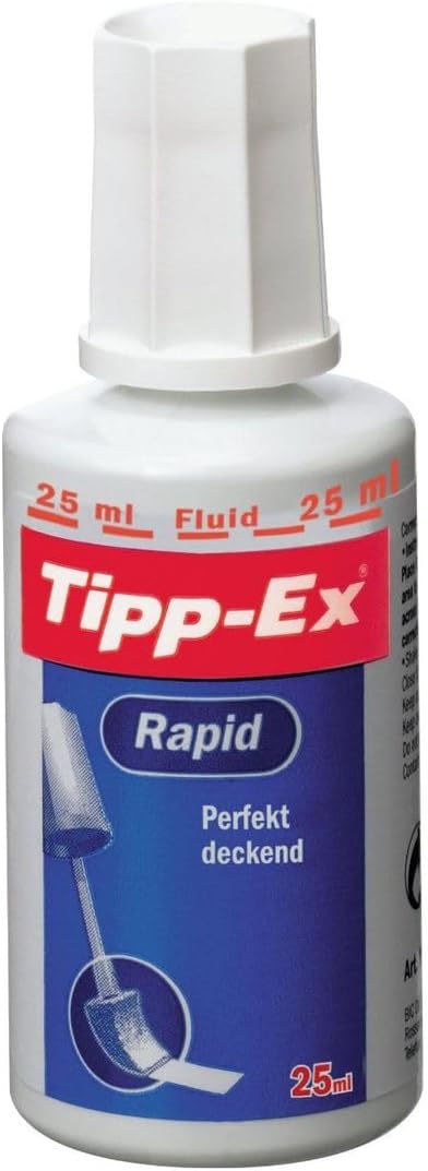 Tipp-Ex Rapid Correction Fluid Fast-drying with Foam Applicator 20ml White Ref 885992 [Pack 10]