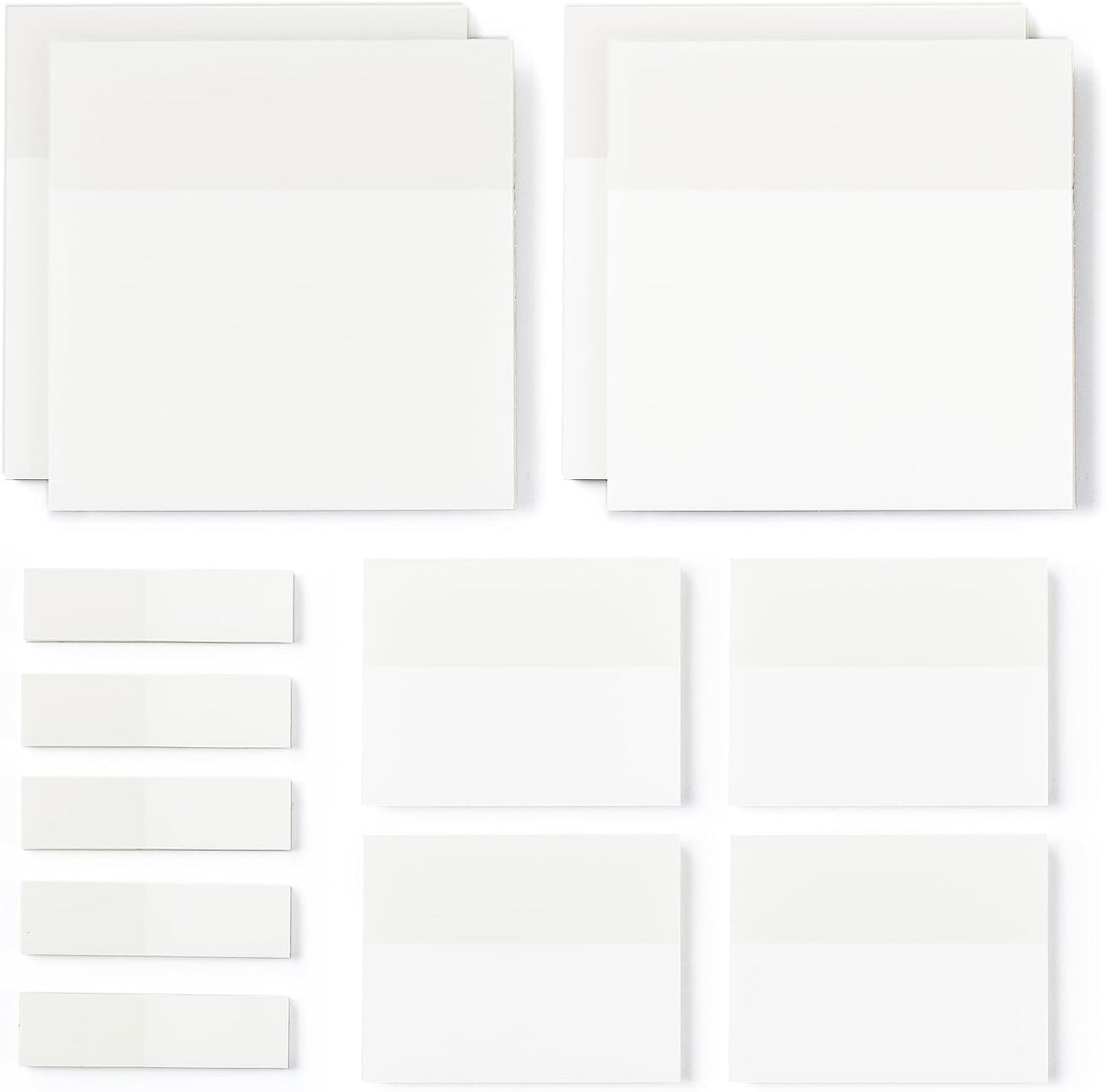 Transparent Sticky Notes - Pastel Color Clear Sticky Notes, 3x3 inch, Waterproof, 300 Sheets for College, School & Office