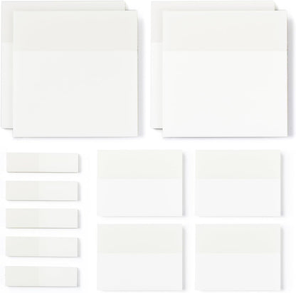 Transparent Sticky Notes - Pastel Color Clear Sticky Notes, 3x3 inch, Waterproof, 300 Sheets for College, School & Office