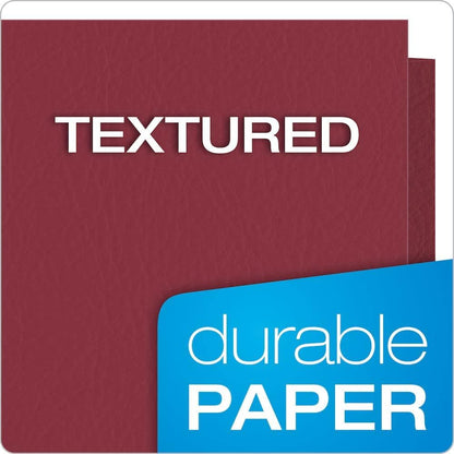 Oxford Twin-Pocket Folders, Textured Paper, Letter Size, Dark Blue, Holds 100 Sheets, Box of 25 (57538EE)