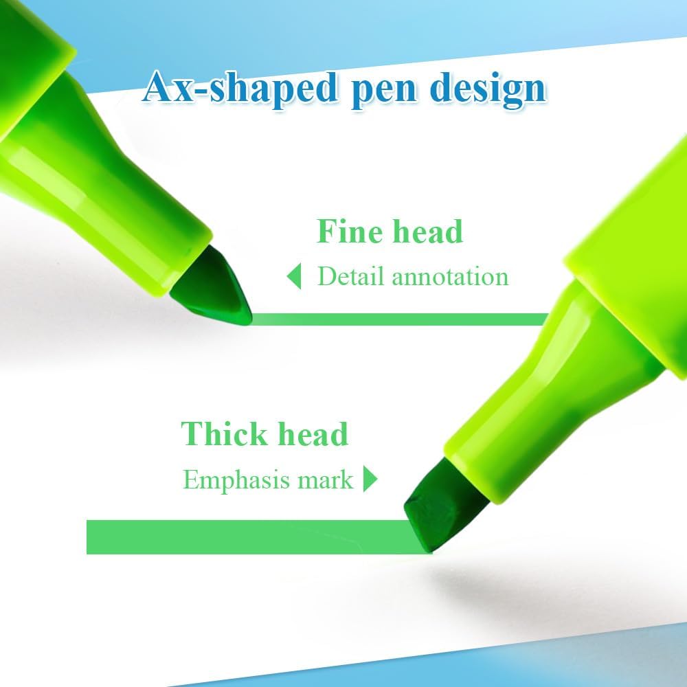 M&G 6-Pack Highlighters, Multicolor Quick-Dry No-Bleed Ink, Soft Chisel Tip Highlighters for Office Documents, Journaling, and Planners