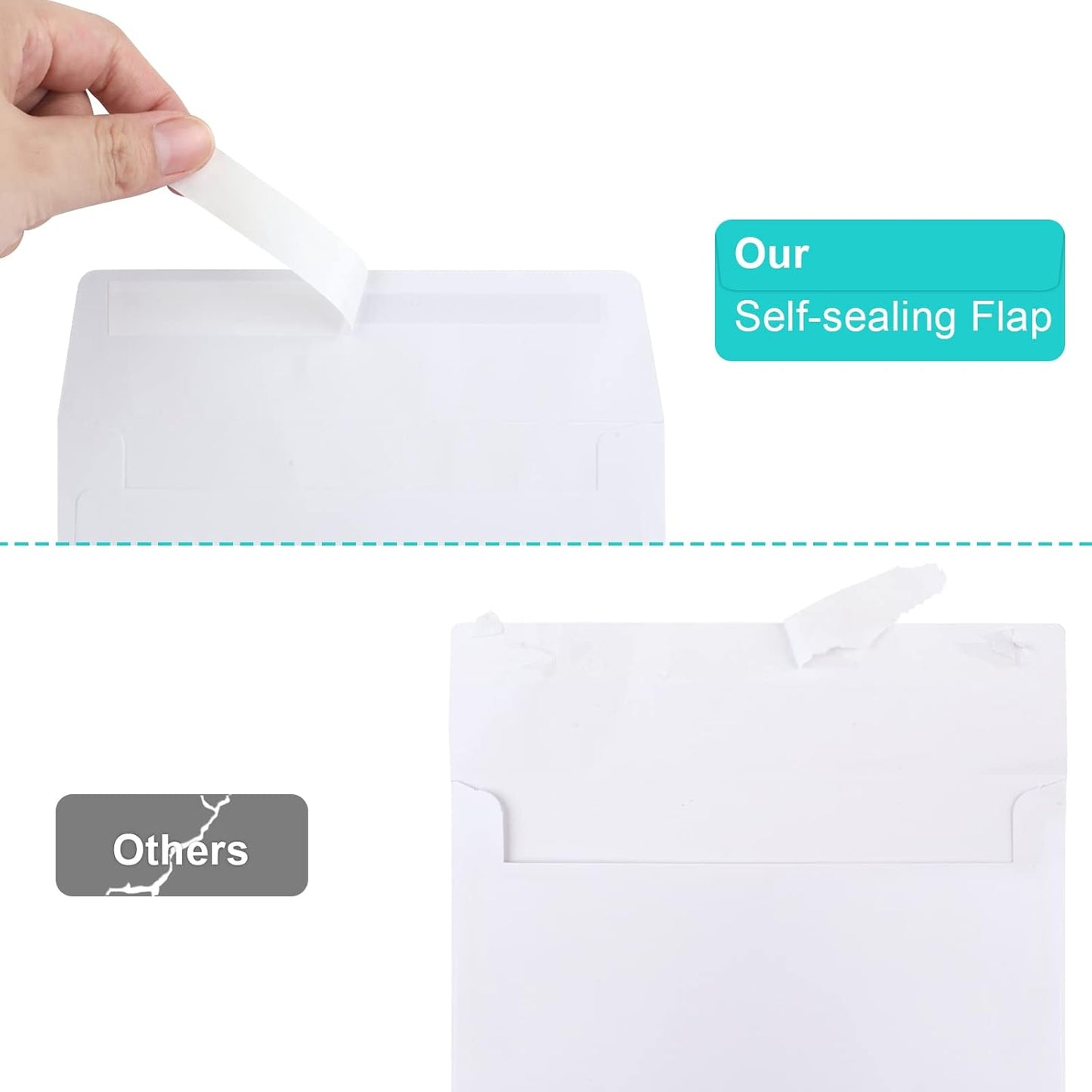 Joyberg 72 Packs #10 Envelopes, Business Envelopes, Envelopes Self Seal, Security Envelopes, Peel and Seal Closure, Size 4-1/8 X 9-1/2 Inches, White, 26LB