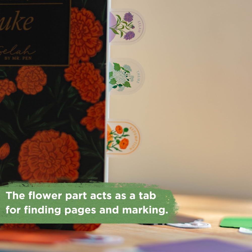 Mr. Pen- Plastic Transparent Bible Sticky Notes, 10 Pads, 200 Sheets, Botanical Design, Bible Journaling Supplies, Plastic Sticky Notes, Water Resistant, Easy Peel, Removable, Bible Study Essentials