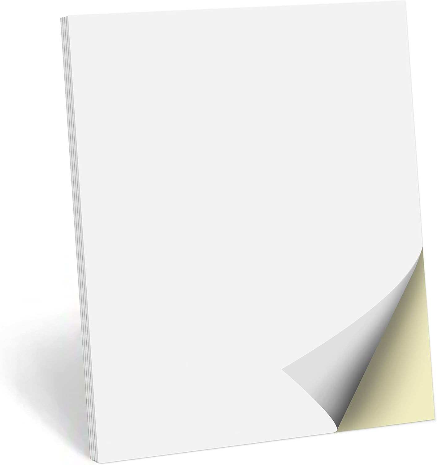321Done 2-Part Blank Carbonless Notepad, 3.4x5.5 Portrait, Made in USA, Pocket Size Carbon Copy Memo Scratch Pad, Sketchbook, Cute Generic Small Business Order Book (50 Sets) White/Yellow