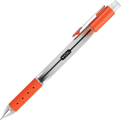 TUL Retractable Gel Pens, Bullet Point, 0.5 mm, Gray Barrel, Assorted Bright Ink Colors, Pack Of 8