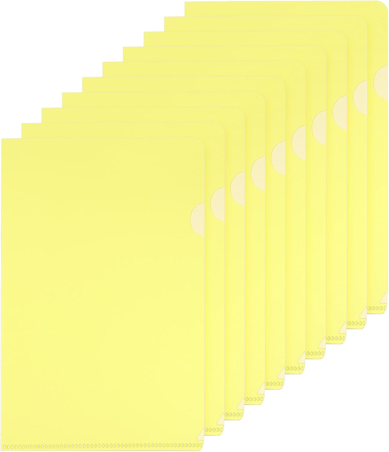 PATIKIL L Type Folders 50 Pack A4 Plastic File Project Pockets Clear Paper Document Jacket Sleeves for Office, Orange