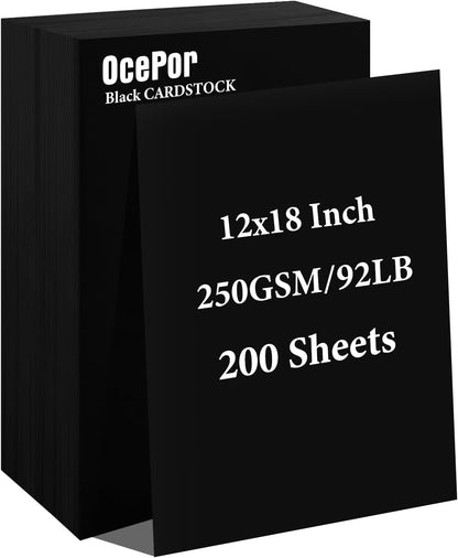 OcePor 100 Sheets White Cardstock 8.5” x 11”, 92lb/250gsm Card Stock, Thick Card Stock Paper, Heavy Cardstock Paper for Printer, Resume, Scrapbooks, Art, Crafts, Business Cards