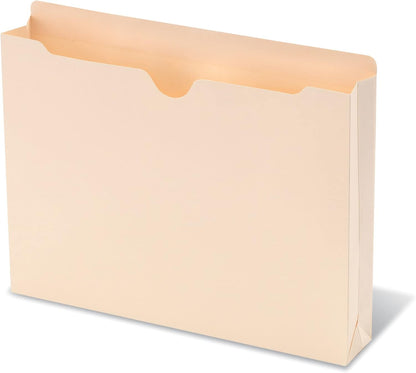 Office Depot Manila Double-Top File Jackets, 2in. Expansion, Letter Size, Pack of 25, 458161OD