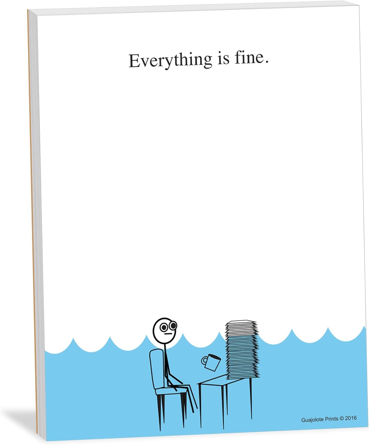 Funny Notepads (4-Pack) — Office & Work From Home Gag Gift for Coworkers or Friends — Sarcastic Desk Memo Pads — Everything Is Fine, This Is My Life Now, I Have No Idea What I’m Doing, I’m Not Even Trying Anymore