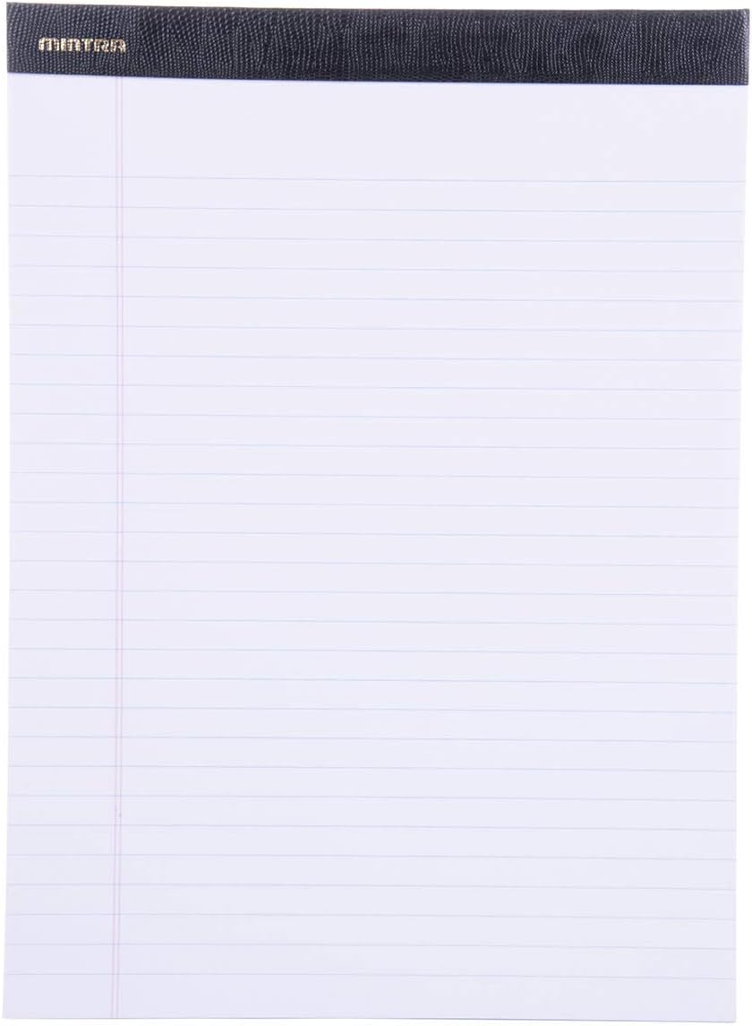 Mintra Office White Legal Pads – Ruled Notepads and Micro-Perforated Sheets, Ideal for Writing, Note-Taking & Creativity, Office, or Professional Use, Basic Pad 6 pack, 8.5"x11" (Narrow Ruled)