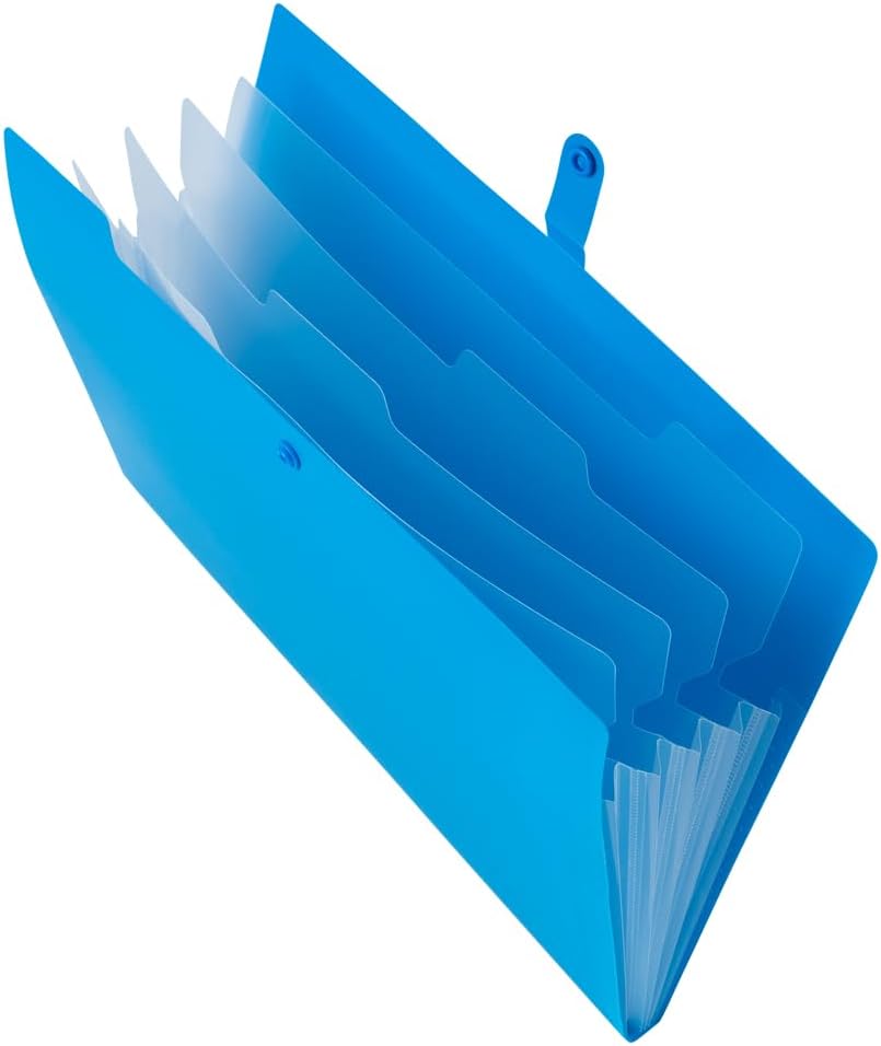JAM Paper Accordion Folders - 13 Pocket Plastic Expanding File - Legal Size - 10 x 15 - Red - Sold Individually