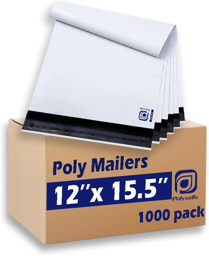 POLYSELLS 100 Pcs 14.5x19 Inch Poly Mailers Shipping Envelopes, Strong Adhesive Sealing, Waterproof, and Tear-resistant Postal Mailing Bags for Clothing, Books, and Accessories