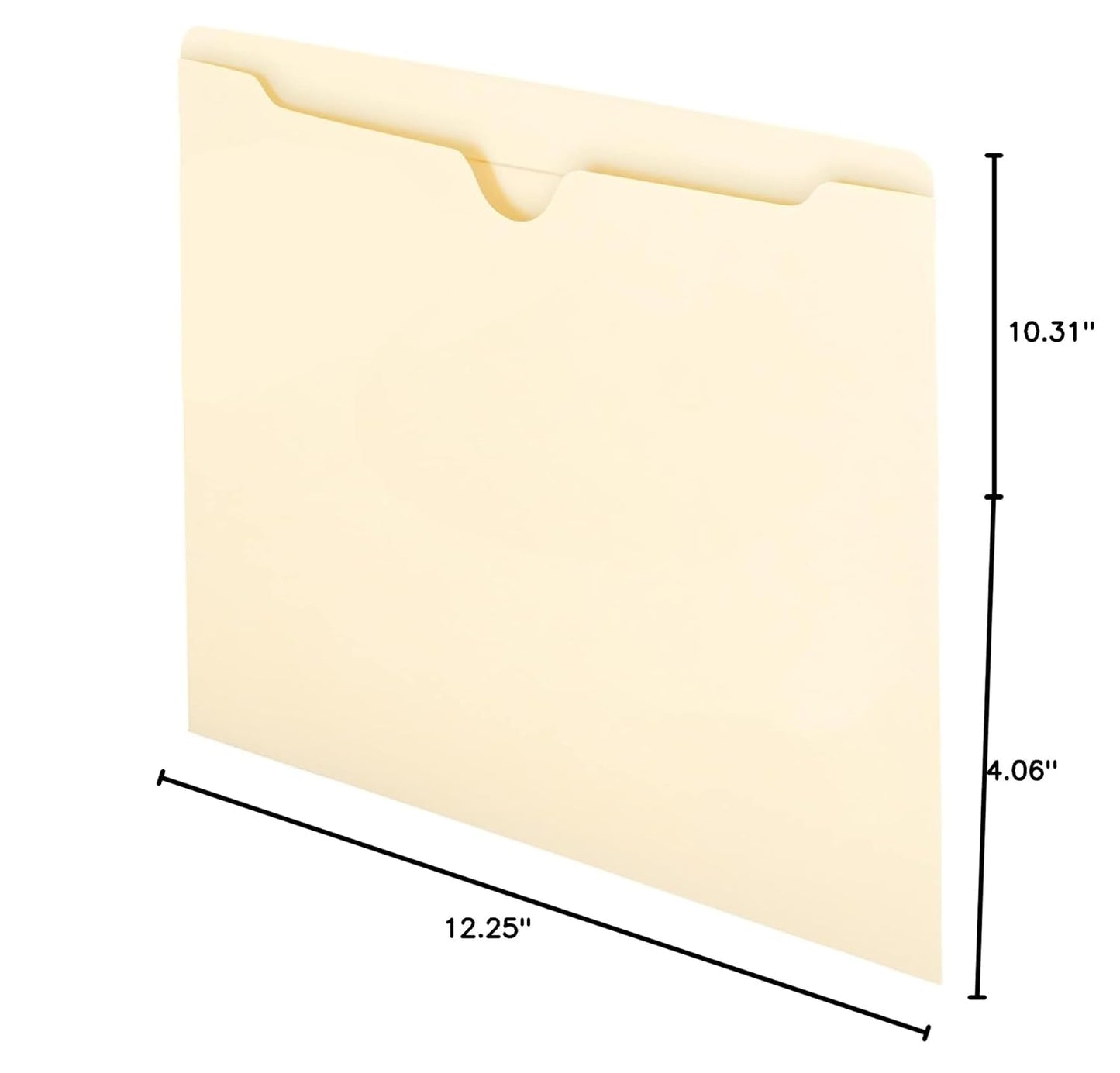 Smead File Jacket, Reinforced Straight-Cut Tab, Flat-No Expansion, Letter Size, Manila, 100 per Box (75500)