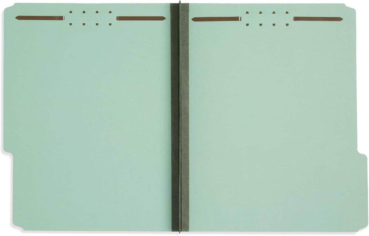 Blue Summit Pressboard File Folders, 2 inch Expansion Pressboard Folders Letter Size, Pressboard Folders with Fasteners, Gray/Green – 25 Pack