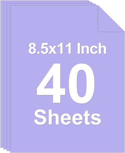 40 Sheets Colored Cardstock, 8.5 x 11 Construction Paper, Black Card Stock Paper, Cardstock Printer Paper for Halloween,Mothers Day, Christmas, Wedding Invitations, DIY Cards, Photo, Art and Crafts