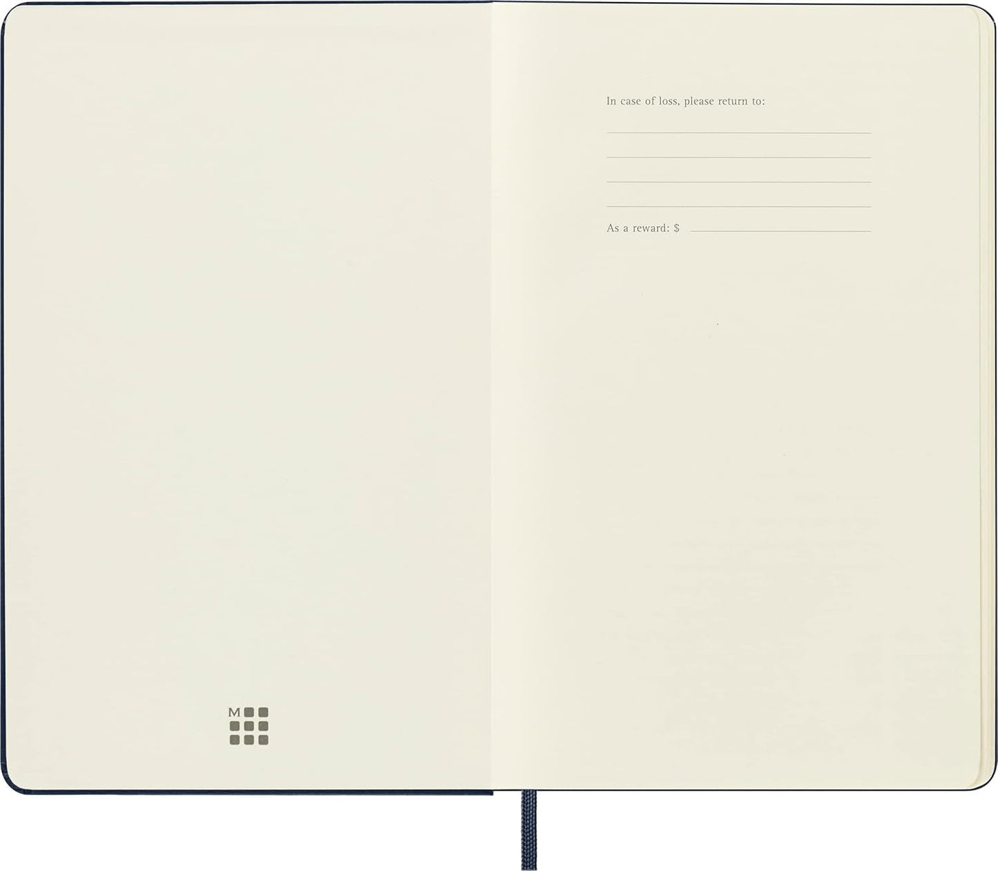 Moleskine Classic Notebook, Hard Cover, Large (5" x 8.25") Plain/Blank, Sapphire Blue, 240 Pages