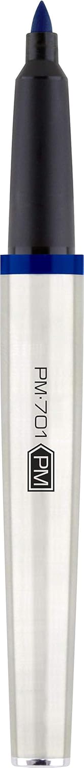 Zebra Pen, PM-701 Permanent Marker, Fine Bullet Point, Black Ink, Stainless Steel Barrel, Refillable, Includes 1 Refill, Cap Off Time of 120 Hours, 1-Pack (65211)