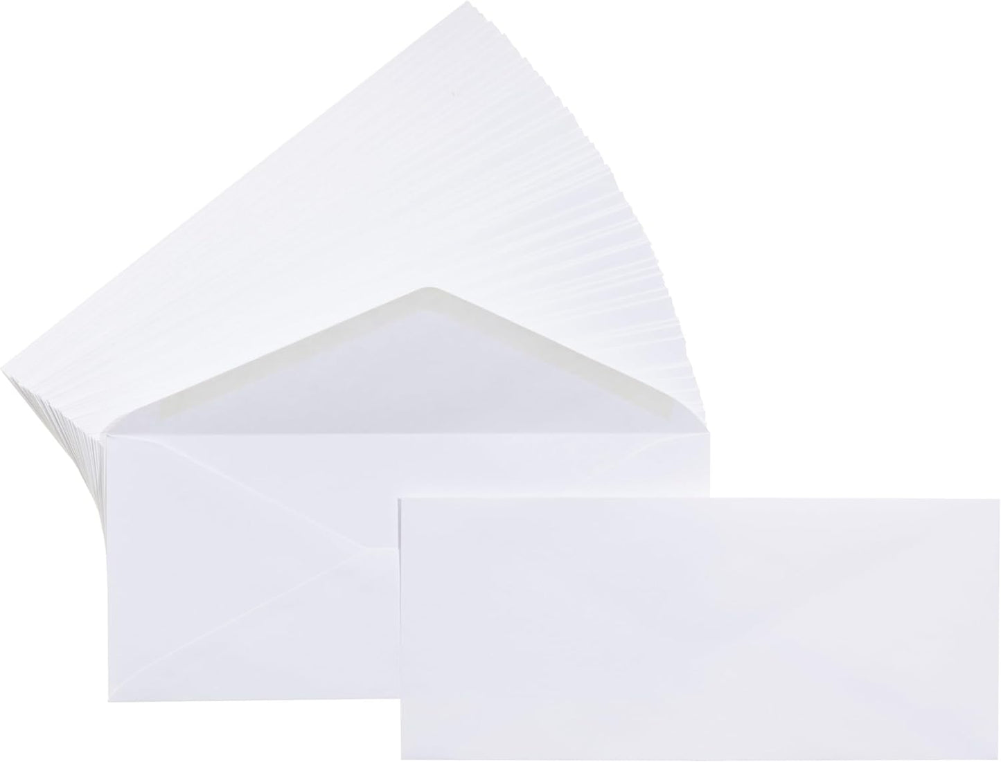 Amazon Basics #10 Security-Tinted Self-Seal Business Envelopes with Left Window for Invoices and Documents, White, 500-Pack